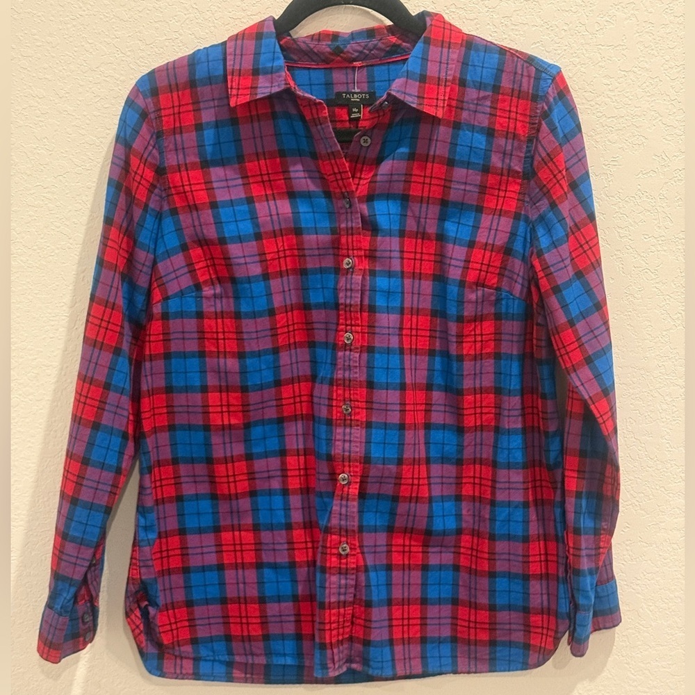 Talbots Plaid Shirt‎ - Red and Blue